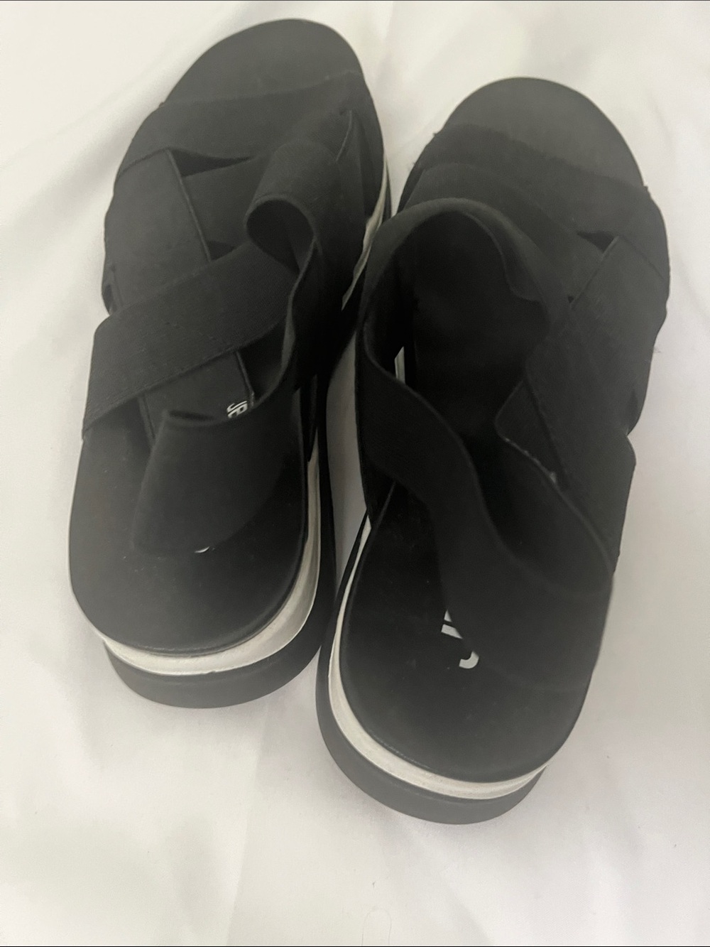 JBU Black Strappy Elastic Platform Sandals - Picture 6 of 6